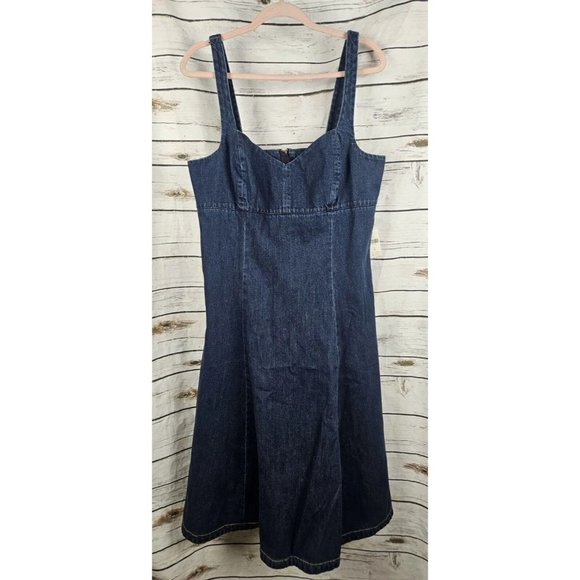 Anthropologie Dresses & Skirts - Anthropologie Holding Horses Denim Corseted Dress 16 NEW Edythe Sleeveless